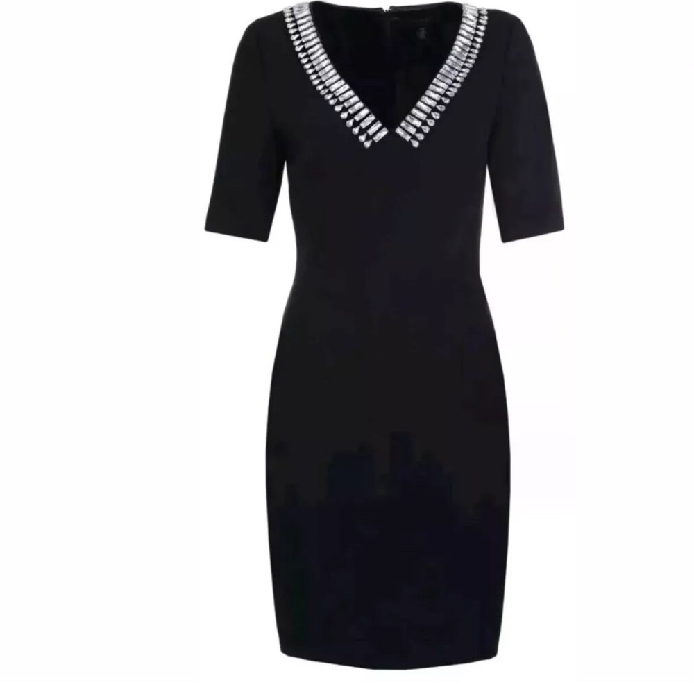 Ted Baker London Vicki Embelished Black Women Dres